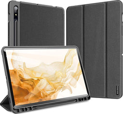Dux Ducis - Samsung Galaxy Tab S8 - Domo Book Case - Dun - Zwart