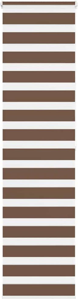 vidaXL - Zebra - rolgordijn - 65x200 - cm - stofbreedte - 60,9 - cm - polyester - bruin