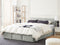 BOUSSE - Tweepersoons boxspring - Lichtgrijs - 160 x 200 cm - Fluweel