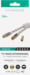 Vivanco 48/40 30GMW - Antennekabel - 3 m 120 dB - Wit