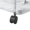 vidaXL - Opbergtrolley - 4-laags - 37x28x95 - cm - acryl - transparant