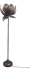 PTMD Index Grey Iron Floor Lamp Upgrowing Leaves Round