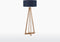 GOOD&MOJO Vloerlamp Everest - Blauw/Bamboe - Ø60cm - Scandinavisch,Bohemian - Staande lampen voor Woonkamer - Slaapkamer