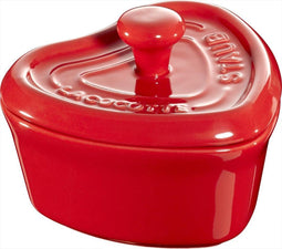 Staub cocotte hartvorm - 10 cm - kersenrood