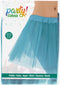 Dames verkleed rokje/tutu - tule stof met elastiek - turquoise blauw - one size model - van 4 tot 12 jaar