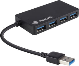 NGS iHub 3.0 - USB hub - 4x USB 3.2 (5Gb/s) - Zwart