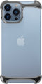 Arc Pulse - Dubbelzijdige Titanium Bumper Case - Geschikt voor iPhone 13 Pro Max - Zilver