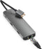 Linq LQ48011 - USB-C Multiport Hub - 10Gbps Dataoverdracht Dual 4K HDMI Gigabit Ethernet - Grijs