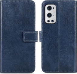 iMoshion Hoesje Geschikt voor OnePlus 9 Pro Hoesje Met Pasjeshouder - iMoshion Luxe Bookcase - Donkerblauw