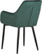 WELLSTON - Eetkamerstoel - Donkergroen - Fluweel