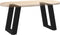 vidaXL - Salontafelpoten - 2 - st - U-vormig - 28x(42-43) - cm - staal - zwart