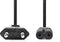 Nedis Stroomkabel - Euro Male - IEC-320-C7 - 1 m - Plat - Zwart
