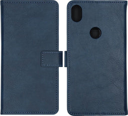 iMoshion Hoesje Geschikt voor Alcatel 3C (2019) Hoesje Met Pasjeshouder - iMoshion Luxe Bookcase - Donkerblauw