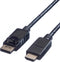 VALUE DisplayPort kabel DP - HDTV, M/M, zwart, 1,5 m