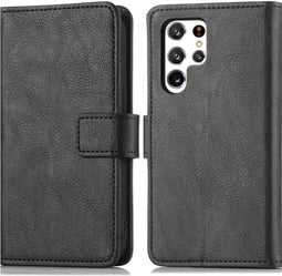 iMoshion Hoesje Geschikt voor Samsung Galaxy S22 Ultra Hoesje Met Pasjeshouder - iMoshion Luxe Bookcase - Zwart