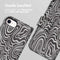 iMoshion Hoesje Geschikt voor iPhone SE (2022) / SE (2020) / 8 / 7 / 6s / 6 Hoesje Met Pasjeshouder - iMoshion Design Bookcase smartphone - Meerkleurig / Black And White