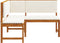 vidaXL - Tuinhoekbank - met - kussens - 140x100x91 - cm - in - massief - acaciahout