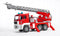 Bruder MAN Brandweerwagen - Speelgoedvoertuig - Draailadder waterpomp licht- en geluidsmodule - Rood
