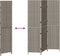 vidaXL - Kamerscherm - met - 3 - Panelen - - - Opvouwbaar - - - Grijs - - - 147x180 - cm - - - Poly - Rattan