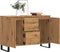 vidaXL - Dressoir - 104x35x70 - cm - bewerkt - hout - artisanaal - eikenkleurig