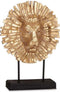 Decoratieve figuren Leeuw Zwart Gouden 28 x 38,5 x 11,5 cm (4 Stuks)