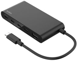Belkin AVC021HQBK - USB-C Hub - 5 poorten 4K HDMI 100W PD - Zwart