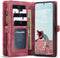Caseme - Vintage 2 in 1 portemonnee hoes - Geschikt voor Samsung Galaxy S21 FE - Rood