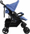 vidaXL - Tweelingkinderwagen - staal - marineblauw