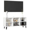 Tv-meubel met metalen poten 103,5x30x50 cm wit