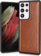NorthLife - Geschikt voor Samsung Galaxy S21 Ultra - Leren Backcover hoes - Cognac