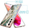 imoshion Hoesje Geschikt voor Samsung Galaxy S21 FE Hoesje Siliconen - imoshion Design hoesje - Wit / Meerkleurig / Shattered Beige Marble