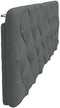 vidaXL - Hoofdbordkussen - 180 - cm - stof - donkergrijs