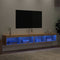 vidaXL - Tv-meubels - met - LED-verlichting - 2 - st - 100x30x30 - cm - sonoma - eiken