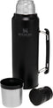 Stanley Classic Legendary Bottle 1L | Matte Black Pebble | Thermosfles houdt 24 uur warm of koud | Vaatwasserbestendig | Roestvrijstalen Thermoskan | Lekvrij | BPA-Vrij