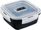 Hermetische Lunchtrommel Luminarc Pure Box 760 ml Zwart Glas (6 Stuks)
