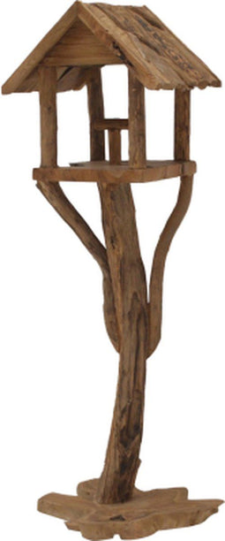 Vogelhuisje op paal 150 cm teakhout