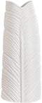 Vaas Home ESPRIT Wit Keramiek Tropisch Blad van een plant 21 x 10 x 50 cm