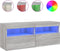vidaXL - Tv-wandmeubel - met - LED-verlichting - 100x30x40 - cm - grijs - sonoma