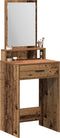 vidaXL - Kaptafel - met - Lades - - - Oud - Hout - 50x41x140 - cm