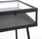 Mica Decorations Glenn Bijzettafel - L38 x B40,5 x H58 cm - Metaal/Glas - Zwart