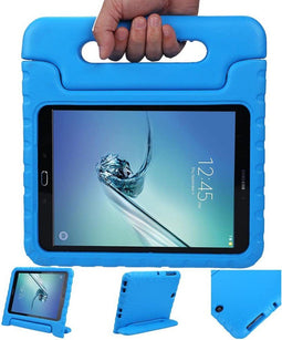 Tablet Hoes Kinderen Geschikt voor Samsung Galaxy Tab S2 9.7 - Kidsproof Backcover met handvat - Blauw