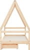 vidaXL - Kinderbedframe - met - lades - 80x160 - cm - massief - grenenhout