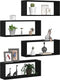 vidaXL - Wandplanken - Set - van - 4 - - - Zwart - Eiken - - - 60x15x23 - cm - - - Gemaakt - van - Houtcomposiet