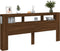 Hoofdeinde met LED 220x18,5x103,5 cm bewerkt hout bruineiken