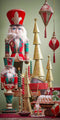 House of Seasons Kerstboom - Metaal - Gouden gehamerde afwerking - 19 x 10 x 90 cm