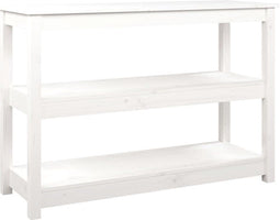 vidaXL - Wandtafel - 110x40x74 - cm - massief - grenenhout - wit