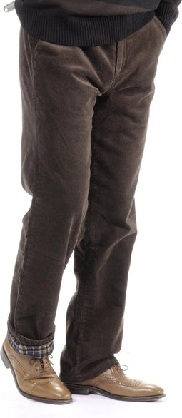 Wisent - Heren thermo corduroy broek - Warm en zacht - Marineblauw maat 48