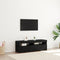 vidaXL - TV - Meubels - met - LED - Lichten - 2 - stuks - Zwart - Eiken - 60x35x40 - cm - Geengineerd - Hout