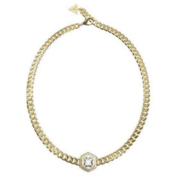 Guess Jewellery JUBN06185JWYGT-U - Curb Schakelketting - Octagon Kristal - Goudkleurig
