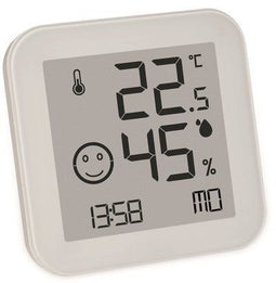 TFA-Dostmann Black & White - Thermo- en hygrometer - E-Ink-display - Wit